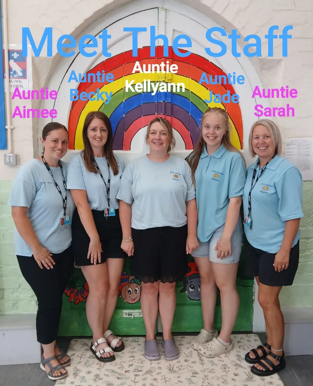 Auntie Sarah, Auntie Kellyann, Auntie Jade, Auntie Becky and Auntie Aimee - 